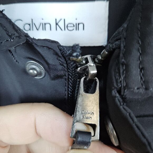 Calvin Klein Black Size L Chore Jacket/Coat Parka With 4 Front Pockets SPLOTCHES - Picture 4 of 16